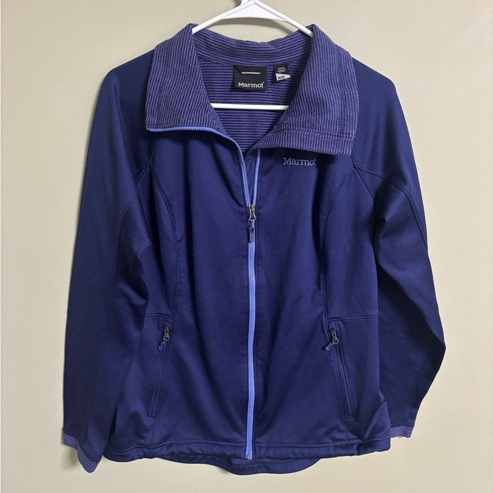 Marmot Softshell Jacket Purple Full Zip Up Coat Women's Size‎ Medium Light
